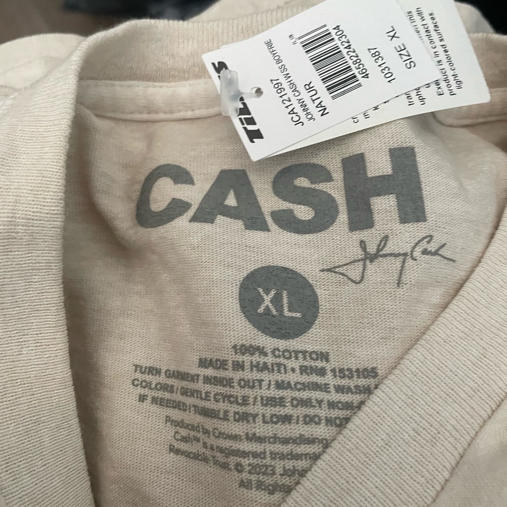 XL Johnny Cash Boyfriend Tee